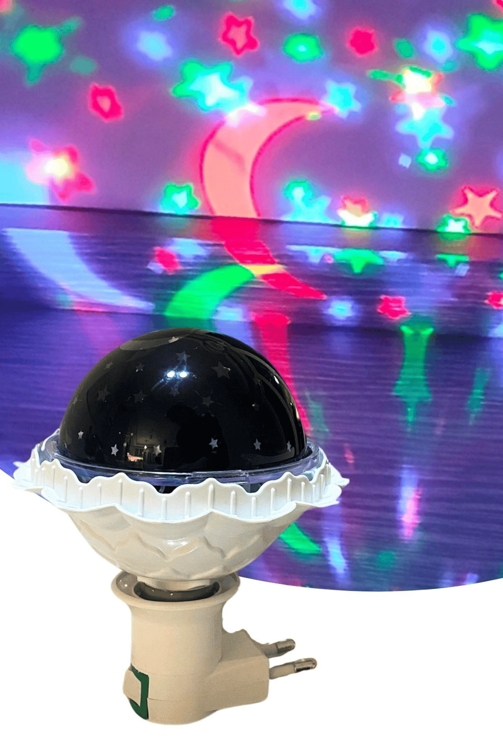 Kristal Gökyüzü Modlu Yıldızlı Hareketli 360 Derece Dönen Kristal Led Ampül Bx40