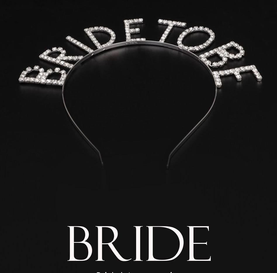Kristal Taşlı Gümüş Renk Bride To Be Gelin Tacı (3936)
