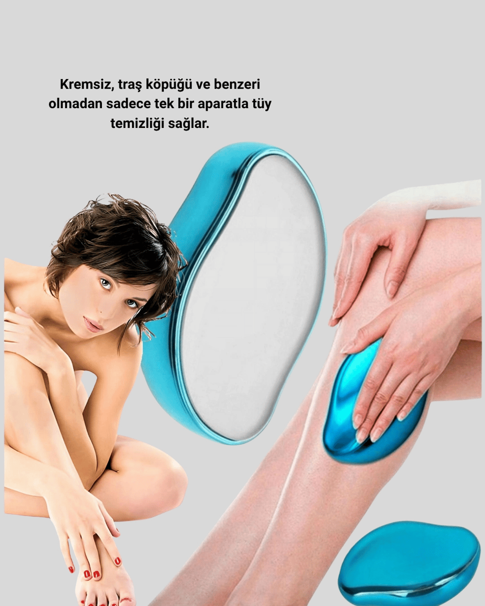 Kristal Tüy Alıcı Epilatör Kremsiz Kullanım Yüz ve Vücut İçin