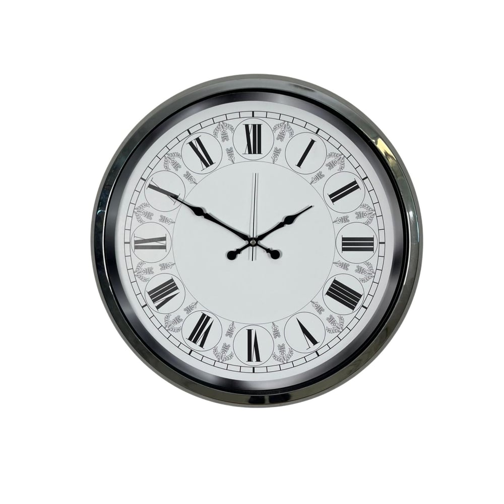Krom Majestic 52 Cm Metal Duvar Saati