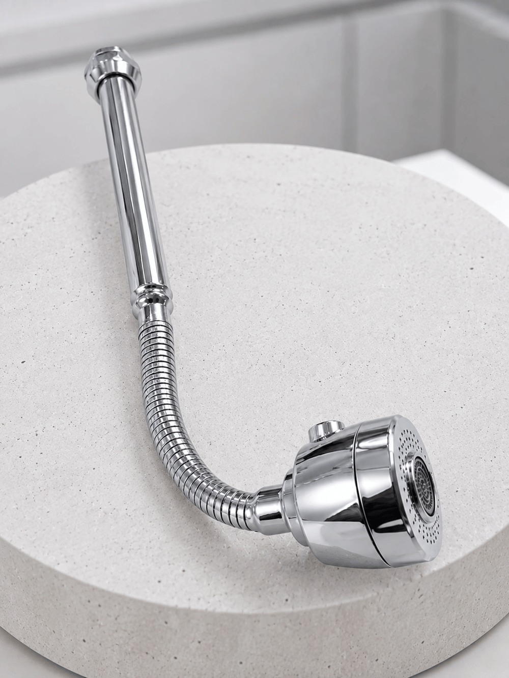 Krom Musluk Uzatma Aparatı  360° Dönebilen Su Tasarruflu Lavabo Fıskiyesi