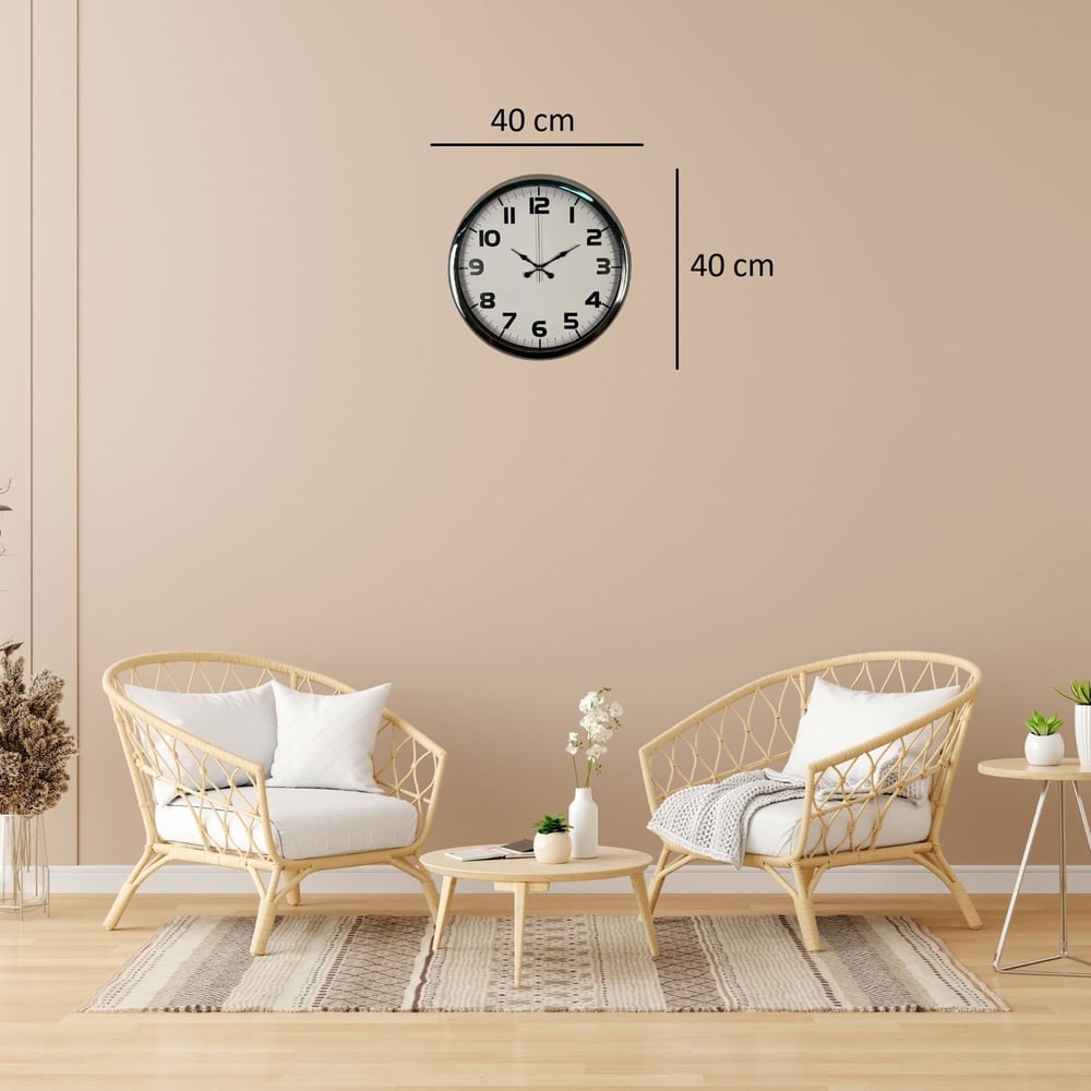 Krom Prime 40 Cm Metal Duvar Saati