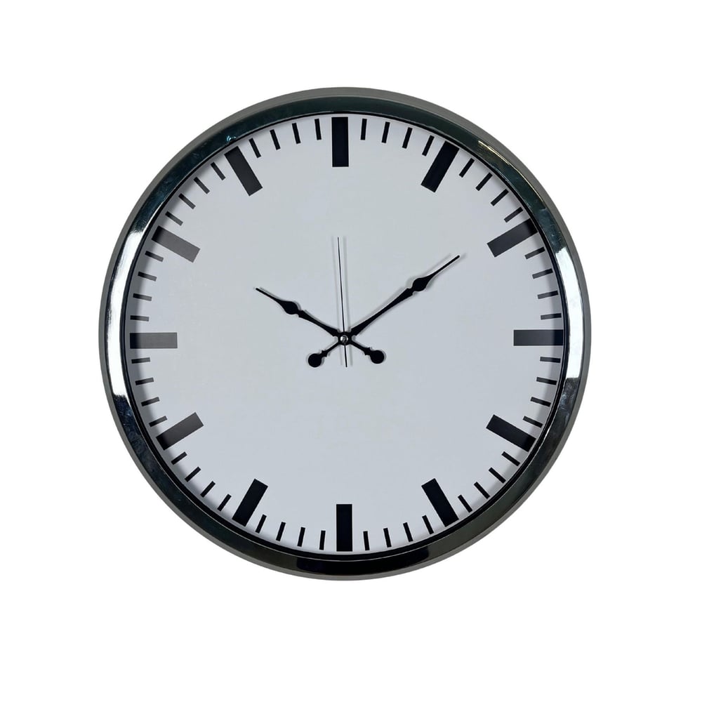 Krom Pure Simple Desenli 52 x 52 Cm Duvar Saati