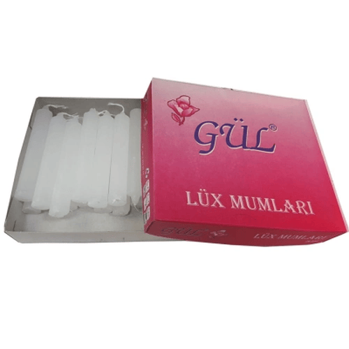 Küçük Beyaz Mum 20li Kutu Bx40
