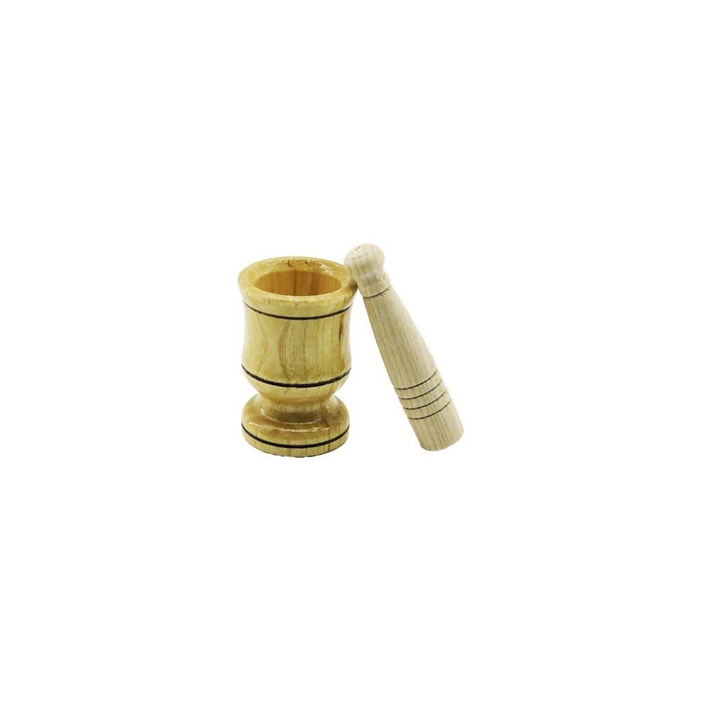 Küçük Boy  Ahşap Havan Sarımsak Dövecek Ç: 6cm--d: 4cm--y: 8.8cm Fileli Ambalaj Bx40