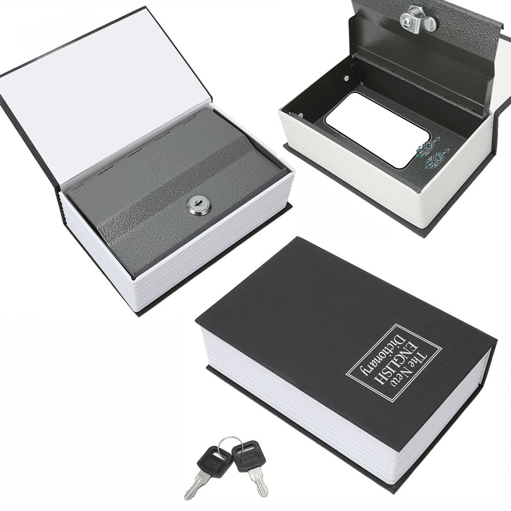 Küçük=114x80x45mm Kitap Modeli Kilitli Kasa - Kumbara Renkli Bx40