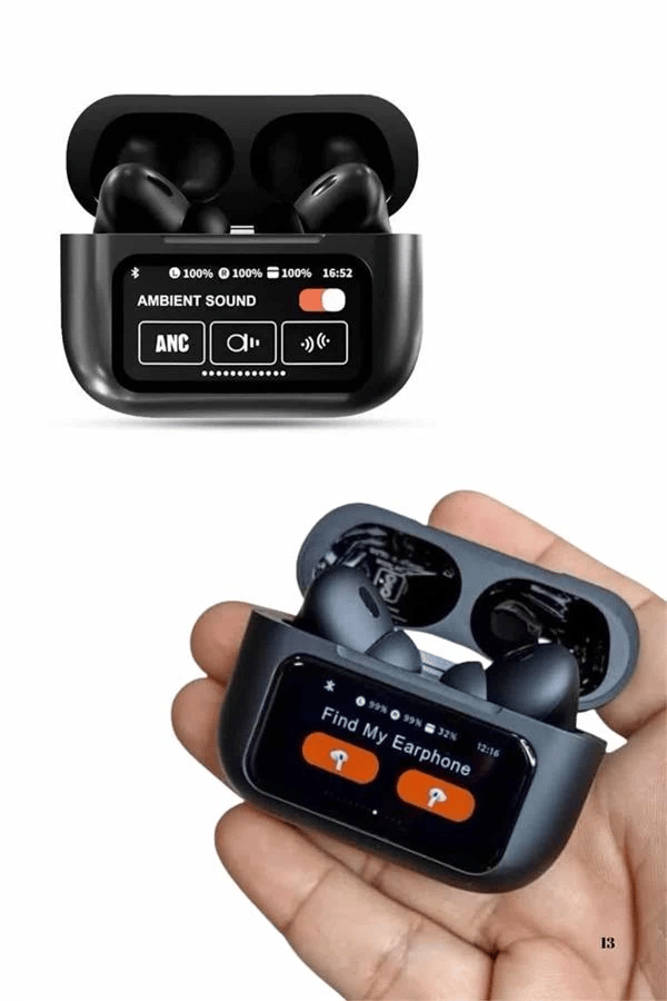 Kulak İçi Bluetooth Kulaklık Ekranlı Müzik Dinleme Çağrı Cevaplama Siyah