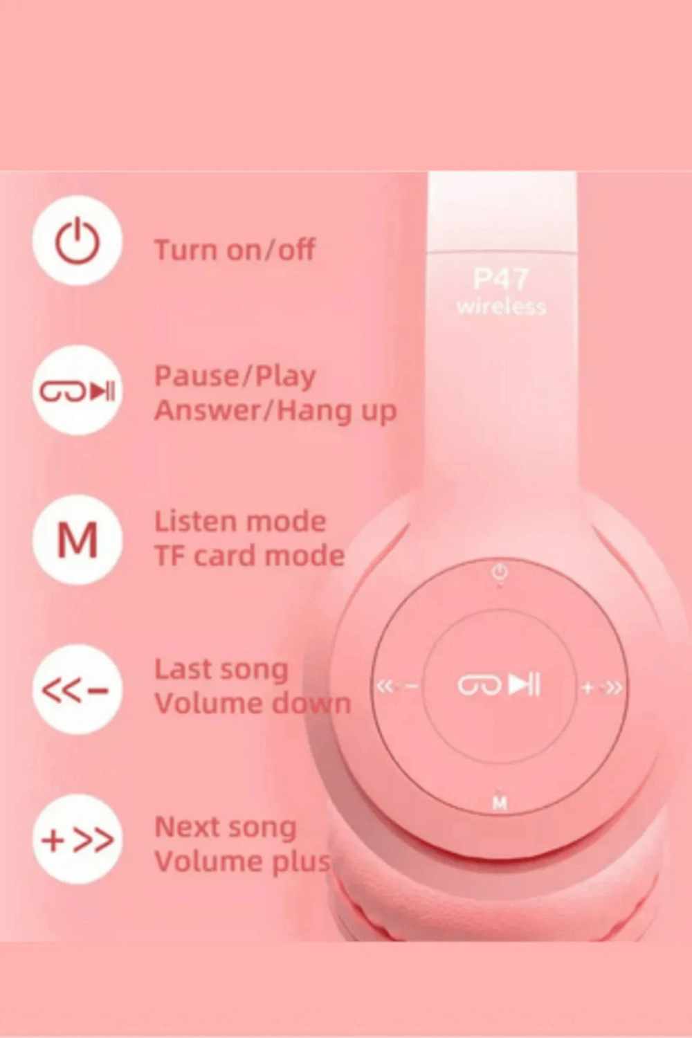Kulak üstü Bluetooth 5.0 yeşil kedi kulağı detaylı çocuk kulaklık 1 yıl garantili