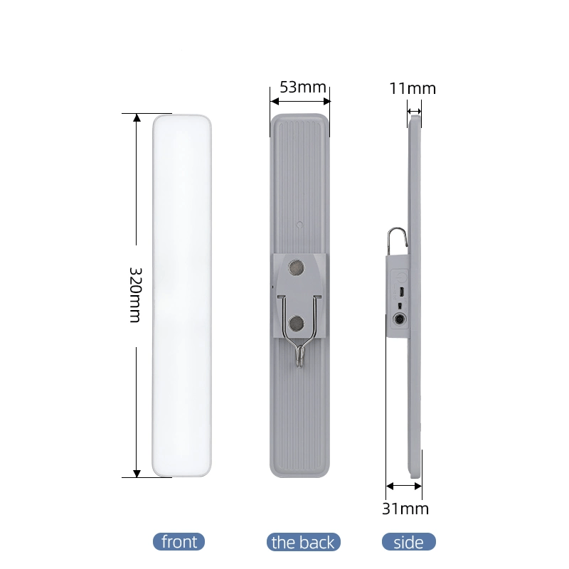 Kumandalı - Zaman - Işık Gücü Ayarlı Metal Askılı - Usb Şarjlı Lamba Fener 20smd Led Bx40