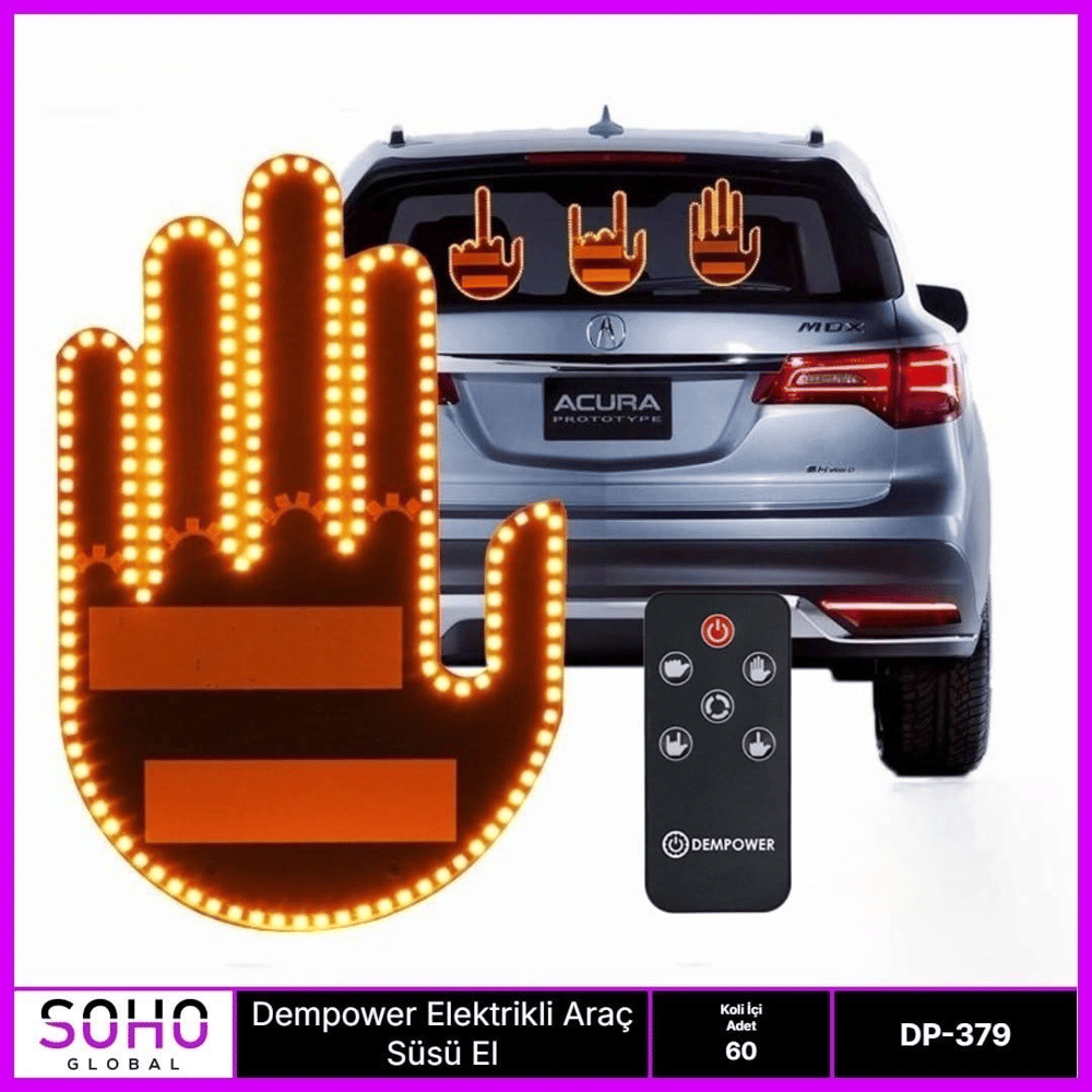 Kumandalı El Şeklinde Led 3 Modlu