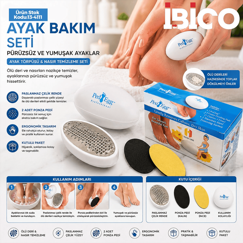 Kutulu - 9cm Ayak Bakım - Nasır Temizleme Ayak Törpüsü Bx40
