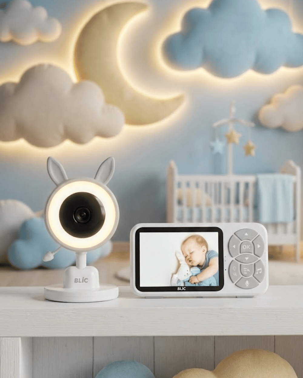 LCD Ekranlı Bebek İzleme Kamerası Ninnili Gece Görüşlü Güvenlik Sistemi