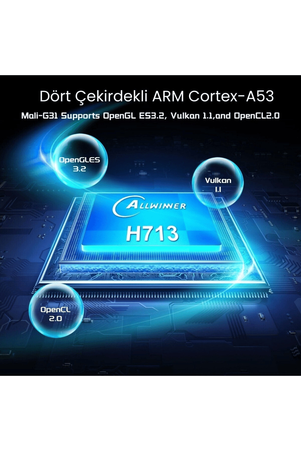 LCD FULL HD 1280x720 çözünürlük, 2.69 inç ekran, siyah taşınabilir Android projektör