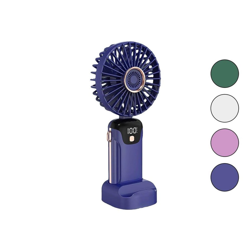LED GÖSTERGELİ TYPE-C ŞARJLI MİNİ EL FANI SABİT BAŞLIK 5-KADEME HIZ TELEFONLUKLU M.ÜSTÜ AYAK VANTİLATÖR (3936)