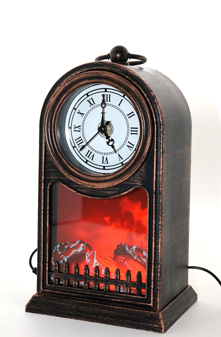 LED Işıklı Saatli Şömine - Model 1