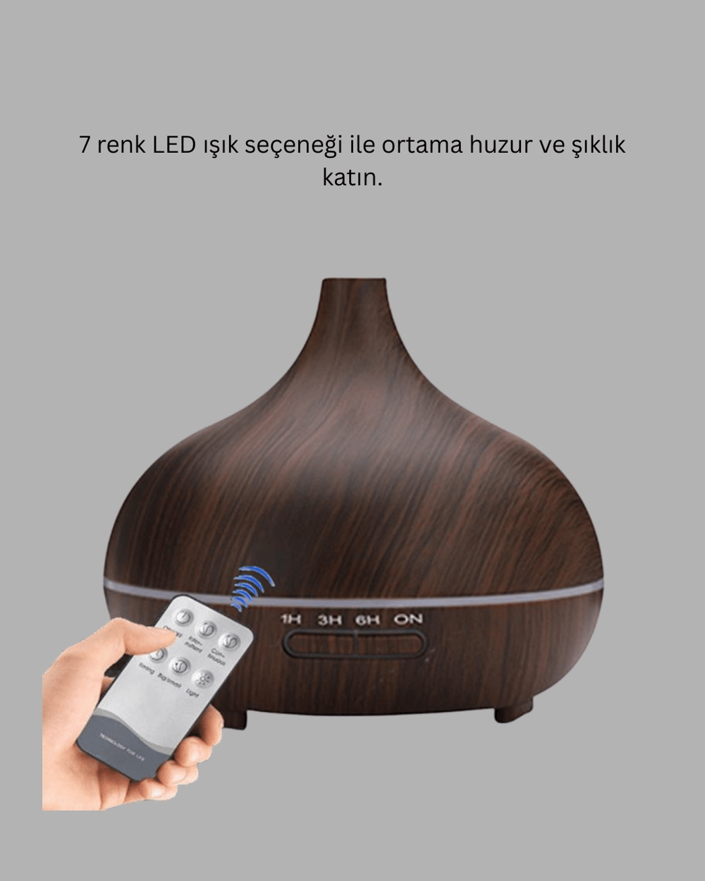 LED Işıklı Sessiz Çalışan Soğuk Buhar Nemlendirici