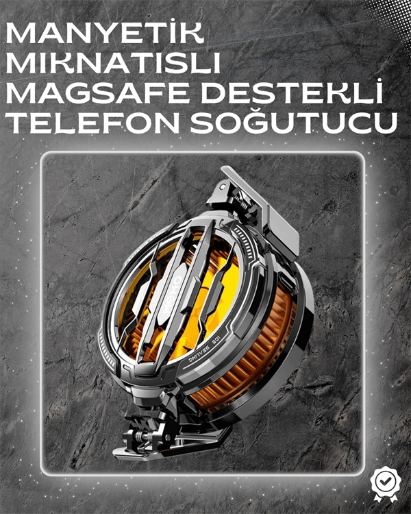 LED Işıklı Telefon Soğutucu | Ultra Sessiz Fan | Mıknatıslı ve Aparatlı Bağlantı