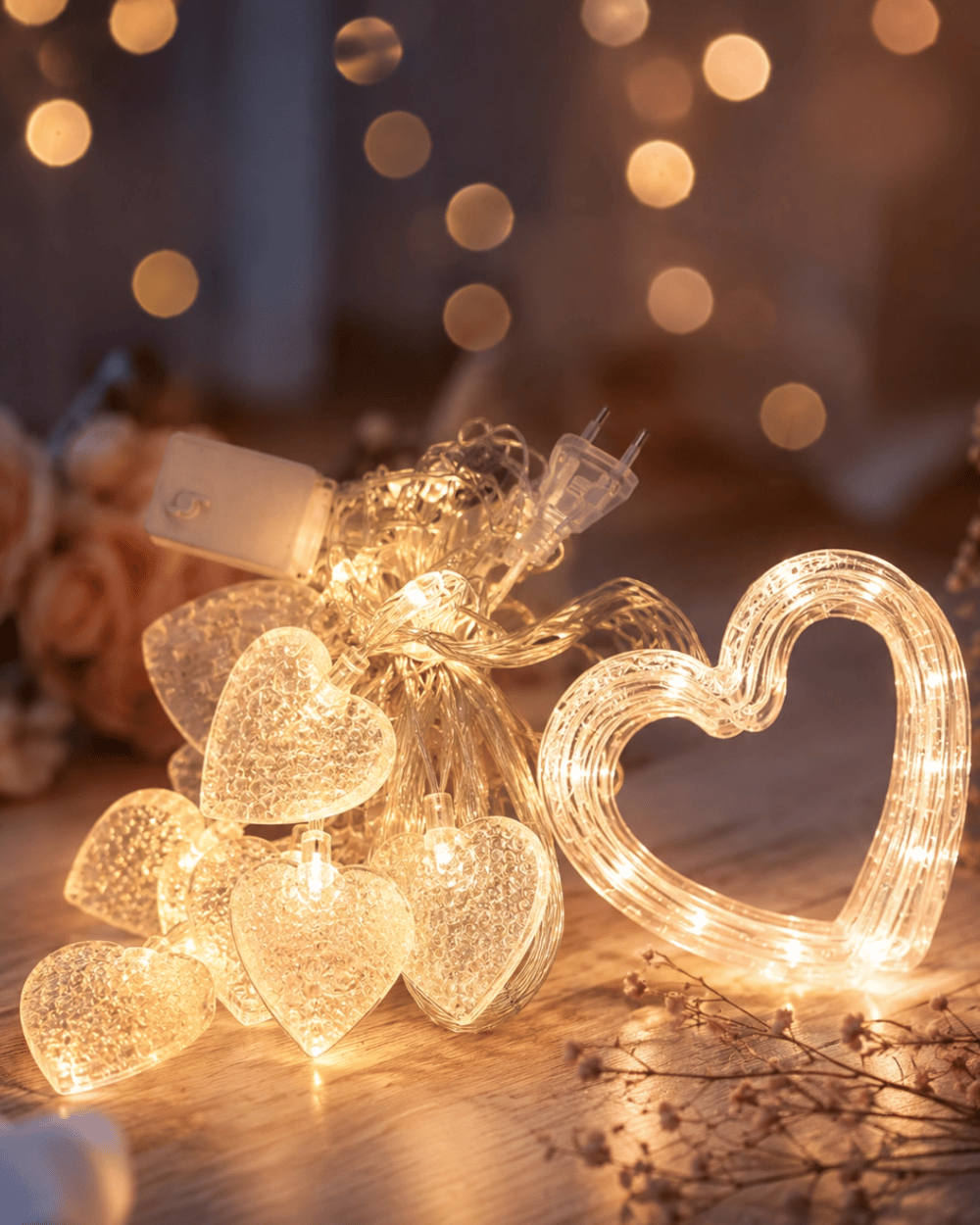 LED Kalp Neon Lamba Dekoratif Romantik Gece ve Ortam Işığı
