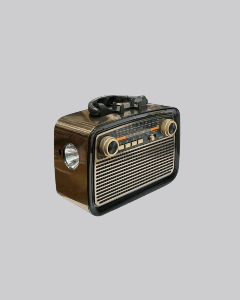 LED’li Nostaljik Bluetooth Hoparlör – Vintage Tasarım, Ahşap Doku