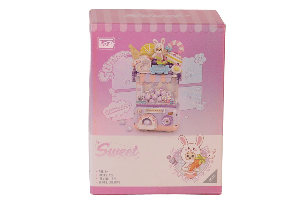LZ1679 LOZ  Sevimli Gashapon Makineleri MOR  BLOCK OYUNCAK 428 PRÇ