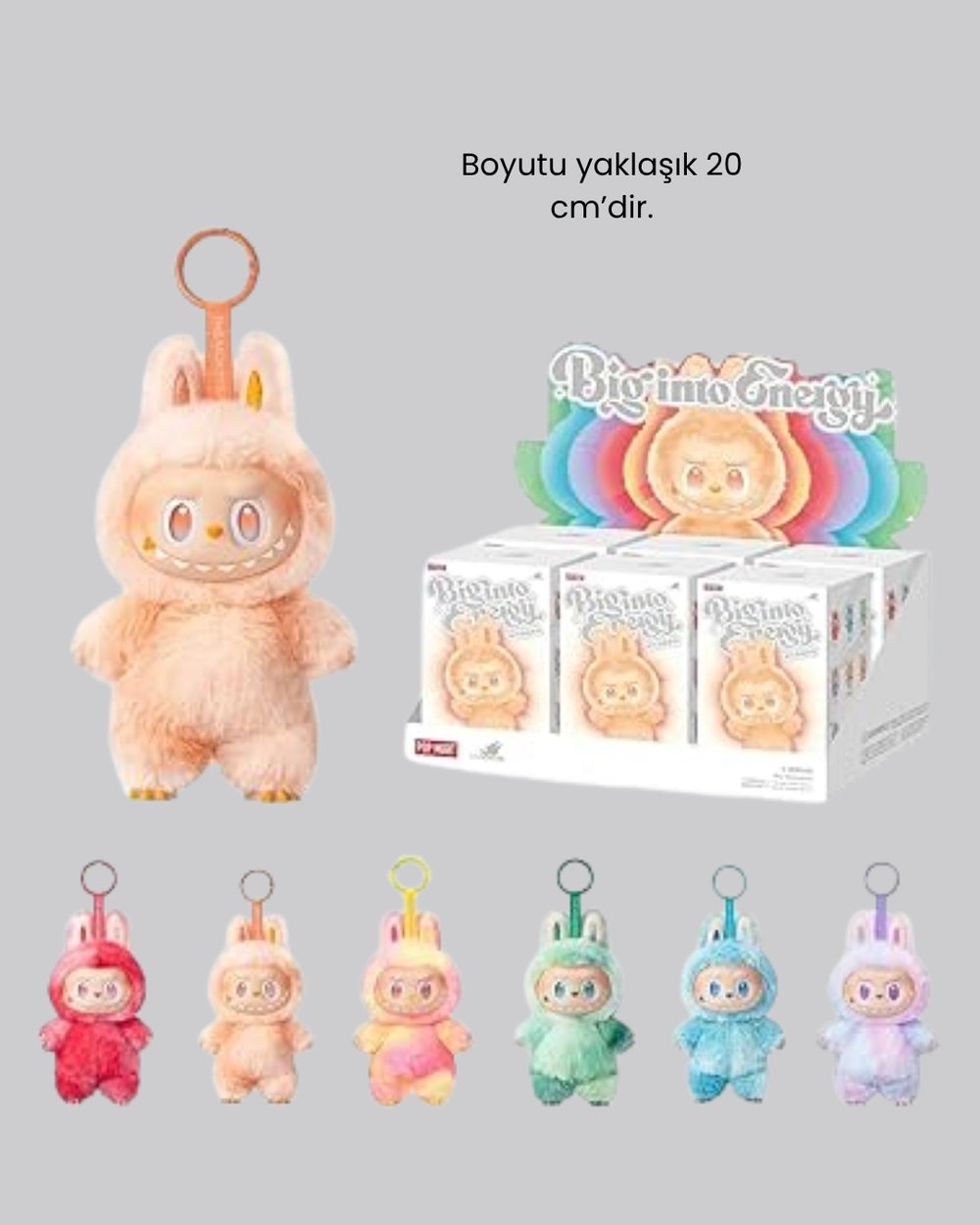 Labubu Peluş Oyuncak – Koleksiyonluk Yumuşak Dekoratif Figür 20 cm