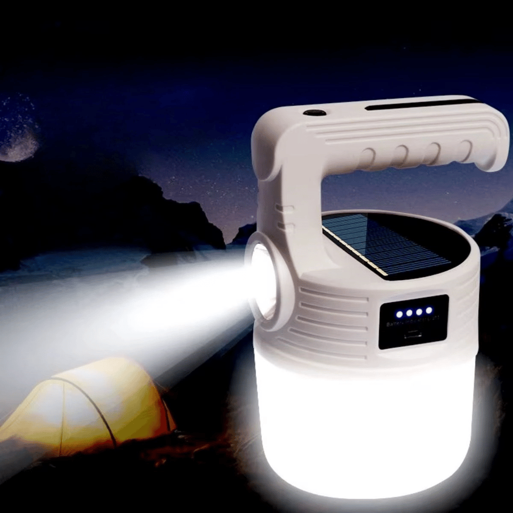 Led Güneş Enerjili Kamp Lambası–2000 Lümen Süper Parlak, 5 Aydınlatma Modlu,usb İle Şarj Edilebilir Dış Mekan,asılabilir Torch El Feneri Bx40