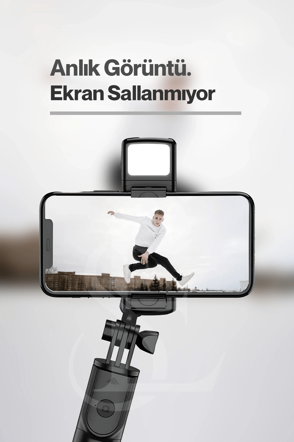Led Işıklı Selfie Çubuğu Bluetooth Kumandalı Kablosuz Tripot Selfie Monopod Selfie Stick (Beyaz)