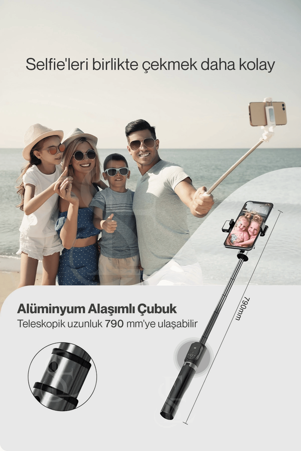 Led Işıklı Selfie Çubuğu Bluetooth Kumandalı Kablosuz Tripot Selfie Monopod Selfie Stick (Pembe)