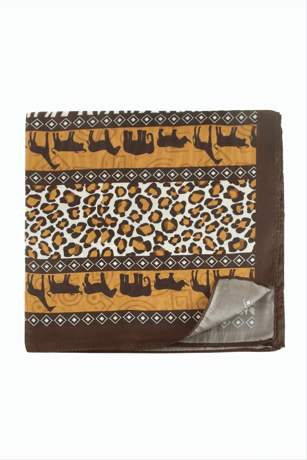 Leopar Desenli Zr Şifon Fular 50*50 cm