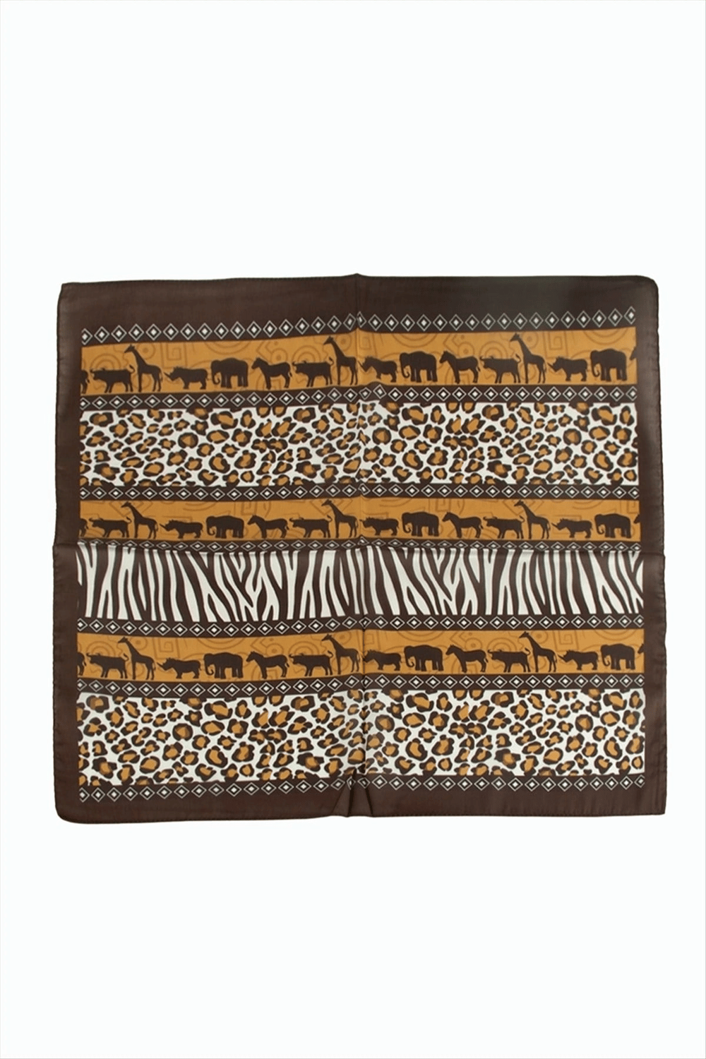 Leopar Desenli Zr Şifon Fular 50*50 cm
