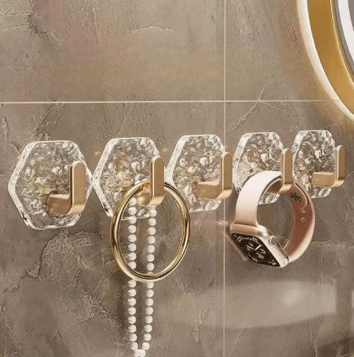 Lüks 5’li Duvar Askısı Banyo Mutfak İçin Havlu  Askılık Bx40