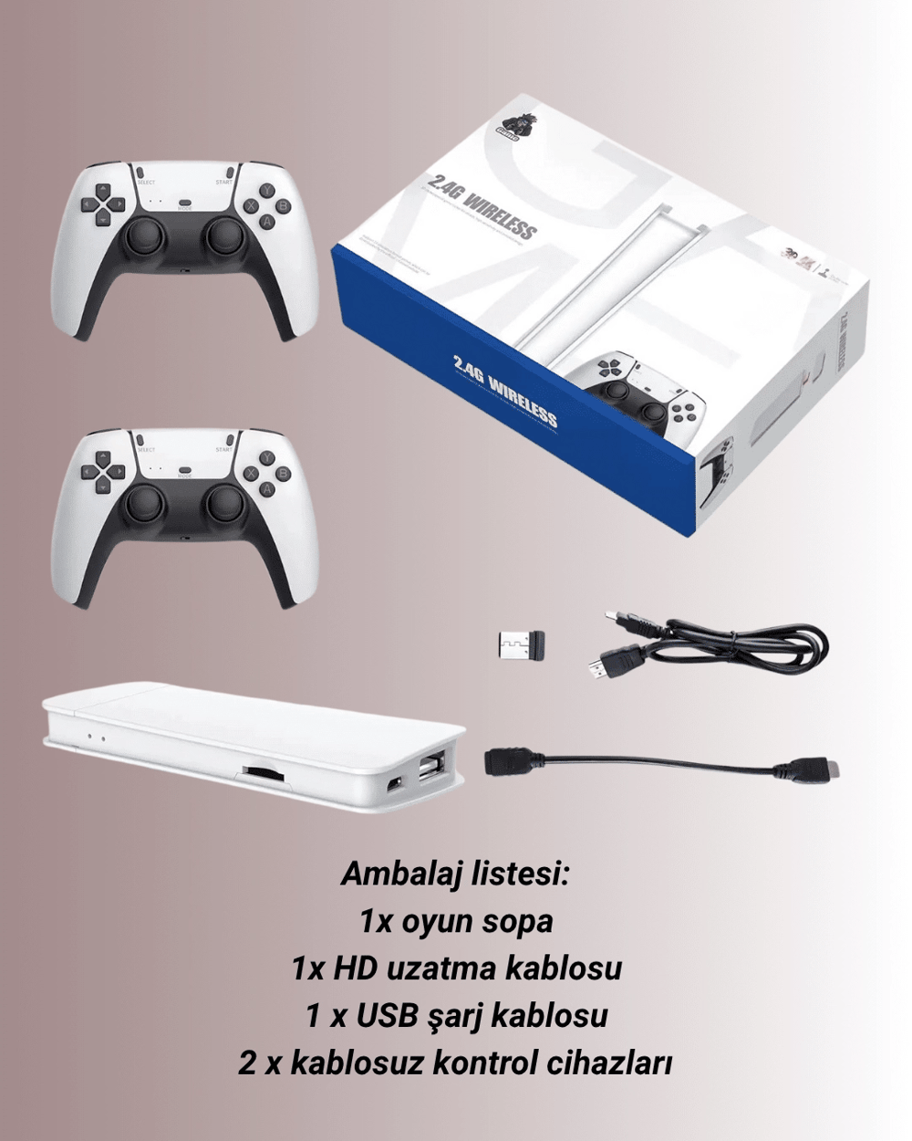 M15 Retro Konsol – 20.000 Oyunlu, Çift Gamepadli, 4K HDMI