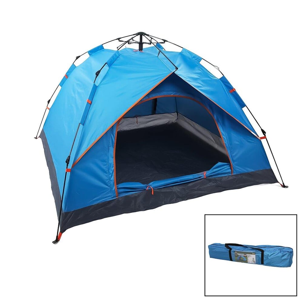 MAVİ - ÇİFT ASTARLI OTOMATİK KAMP ÇADIR 200X200X135CM AC-6635 (3936)