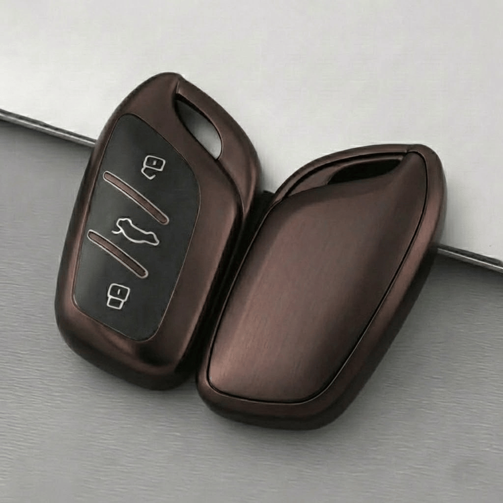 MG HS-ZS Uyumlu Smart 3 Buton Silikon Oto Anahtar Kumanda Kabı Kılıf Füme