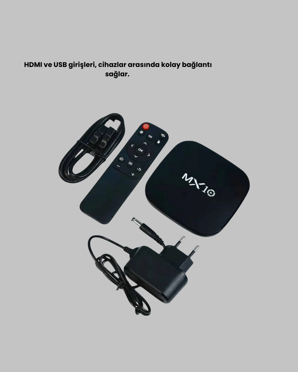 MX Box S 4K Android TV Box – Google Asistan, Dolby Ses, 8 GB Hafıza, Chromecast Desteği