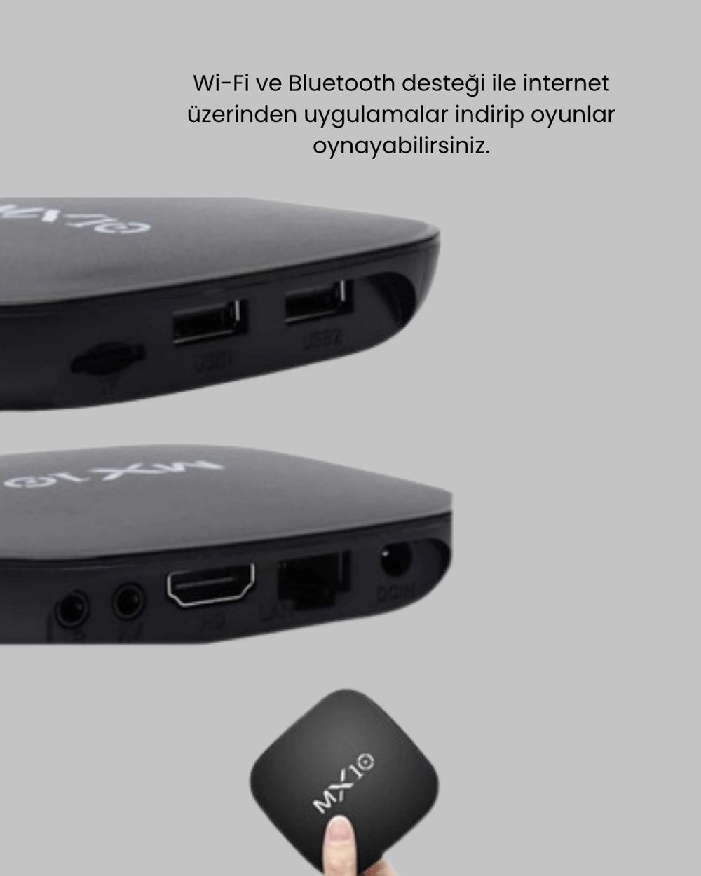 MX Box S 4K Android TV Box – Google Asistan, Dolby Ses, 8 GB Hafıza, Chromecast Desteği