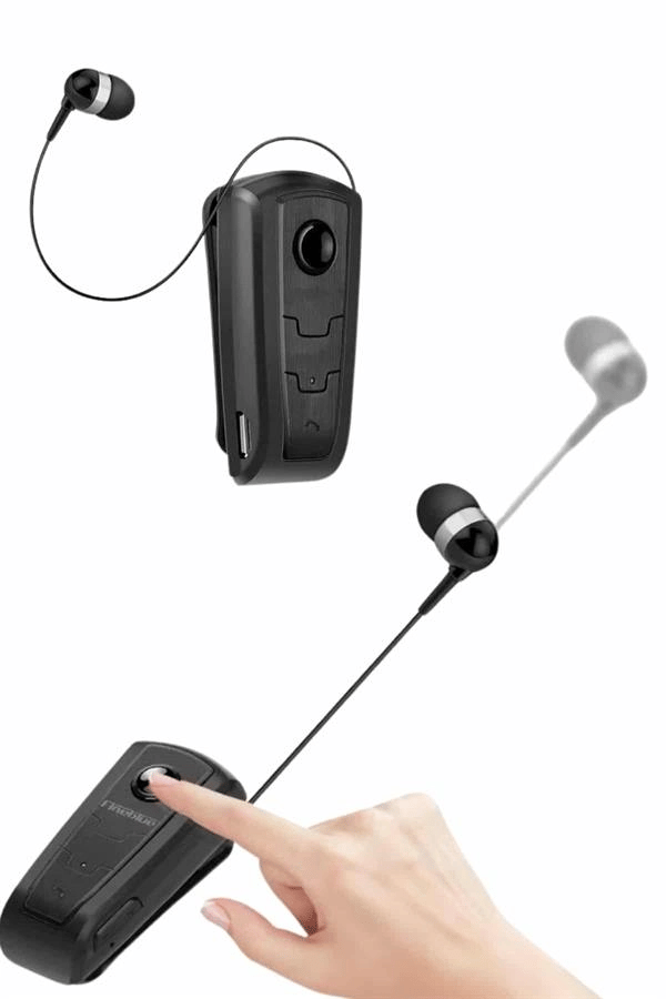 Makaralı Bluetooth Kulakiçi Yaka Kulaklığı Kablosuz Kulaklık