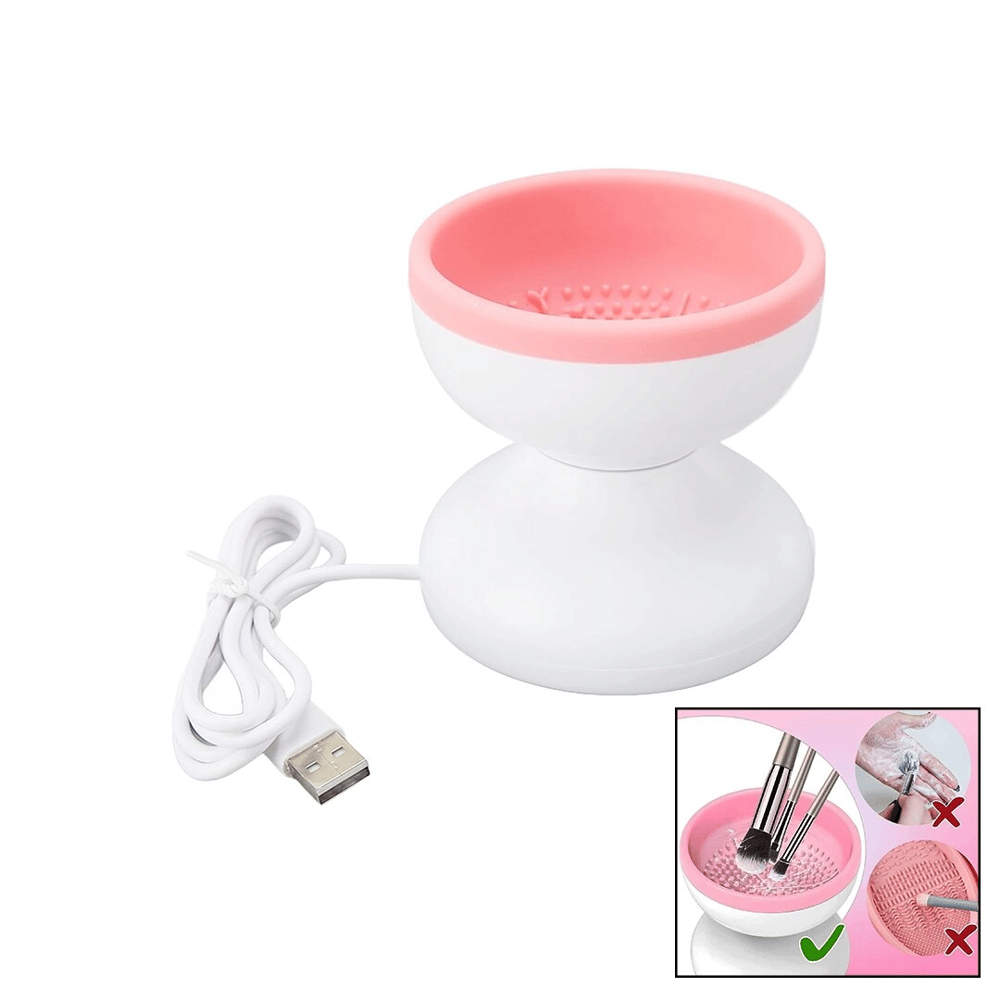 Makeup Brush Cleaner Makyaj Fırça Temizleme Makinesi  Usb Çalışma - Silikon Tırtıklı Hazne Bx40