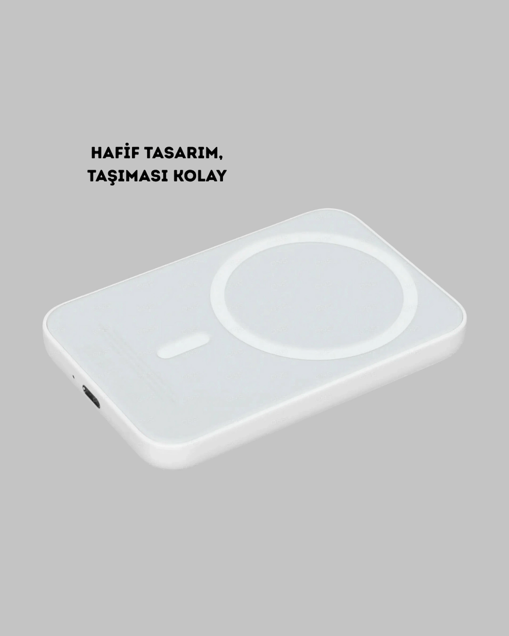 Manyetik Kablosuz Powerbank – iPhone 12/13/14/15 Uyumlu, Hızlı Şarjlı, Ultra Hafif