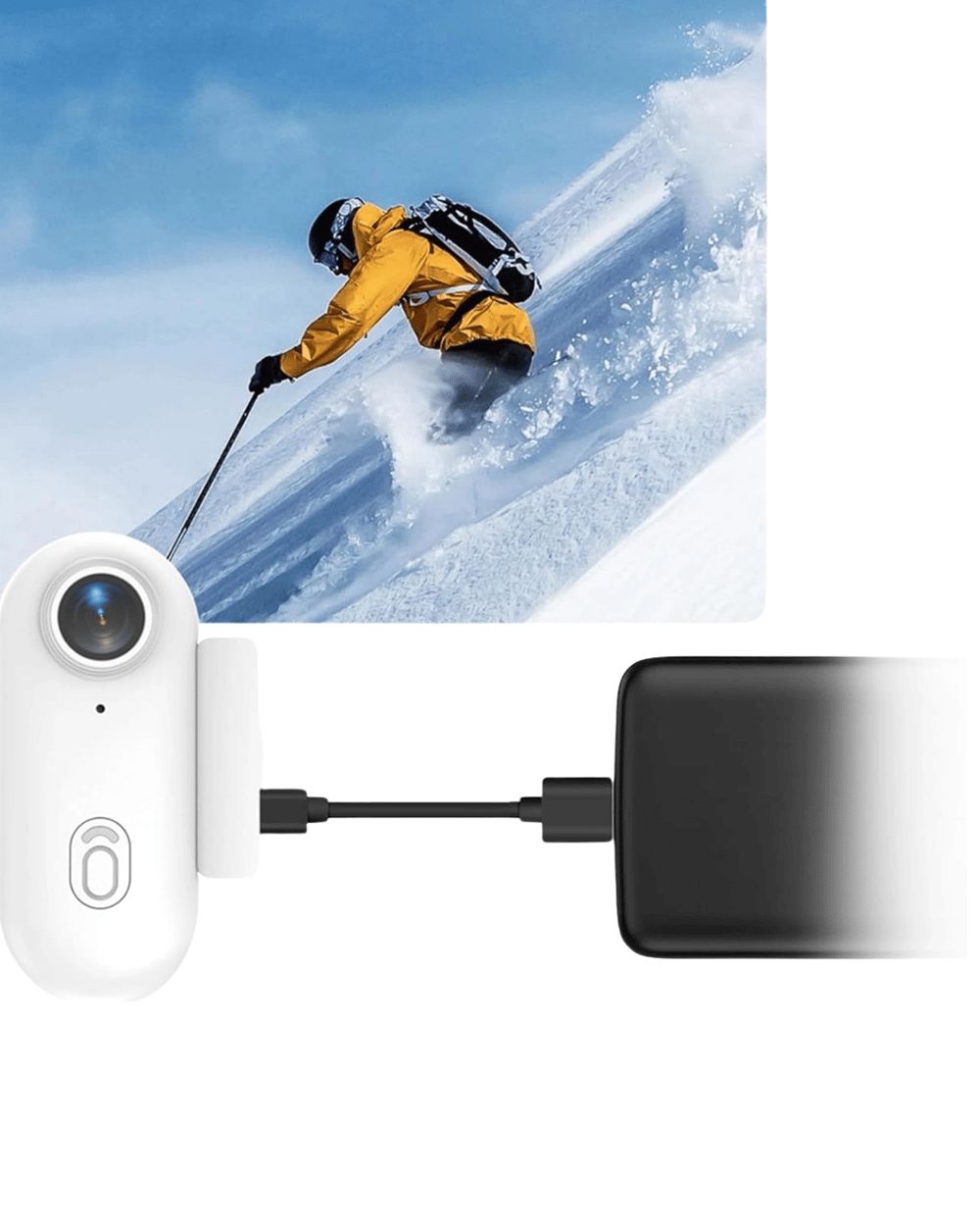 Manyetik Klipsli Mini Aksiyon Kamera 4K WiFi Bağlantılı Geniş Açılı Lens