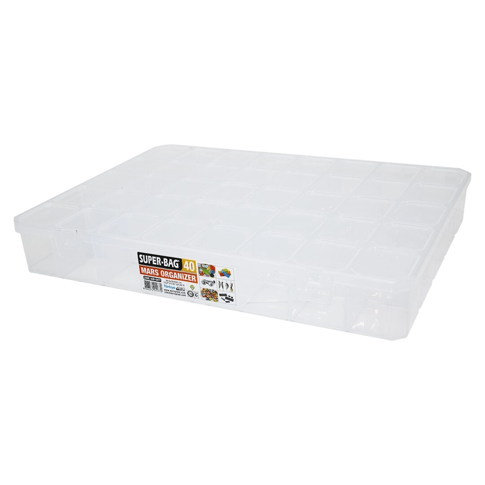 Mars 40 Bölmeli Şeffaf Organizer Box 39x30x55cm Bx40
