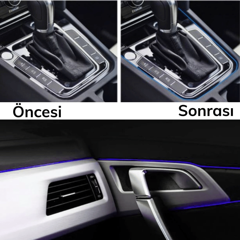 Mavi Araba Oto trim Dekorasyon Şeridi Kauçuk Elastik Kolay Kurulum 5 Metre Şerit Bant Bx40