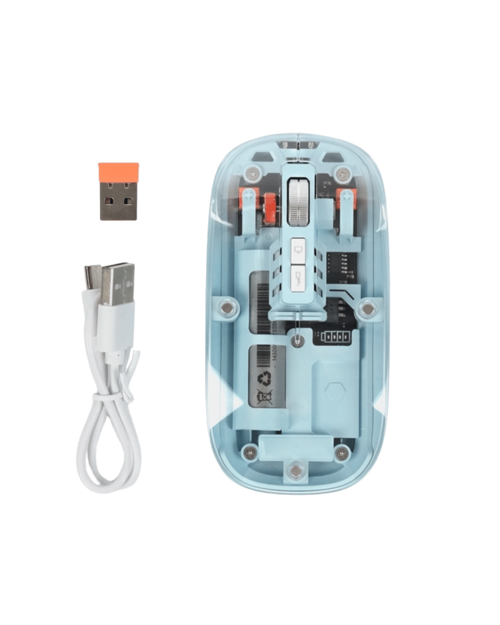 Mavi Kablosuz Mouse Bluetooth ve USB Çift Mod Bağlantılı