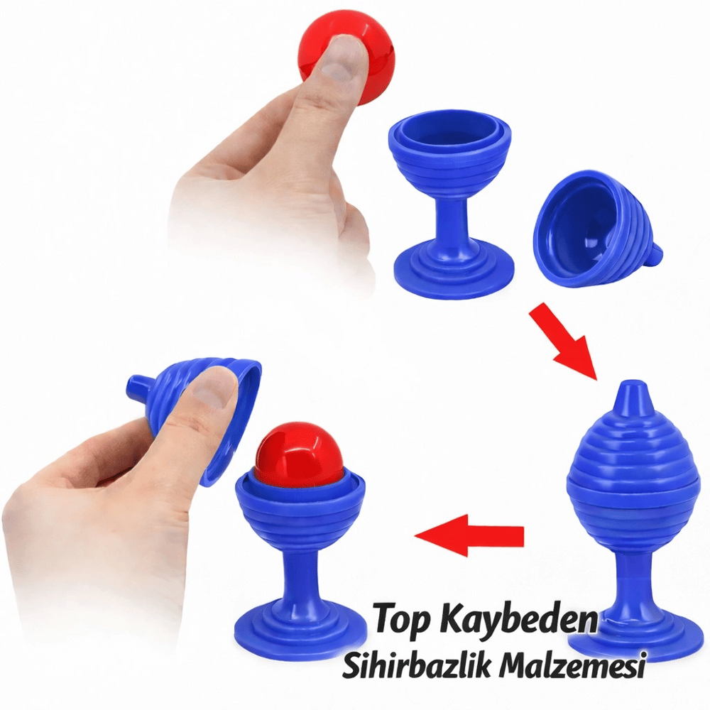 Mavi Renk Sihirli Kupa Top Kaybetme Oyunu 7 Cm Bx40