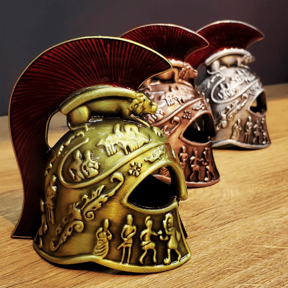 Metal Dekoratif Şövalye Miğferi - Tarihi Tasarım - 10x5 cm