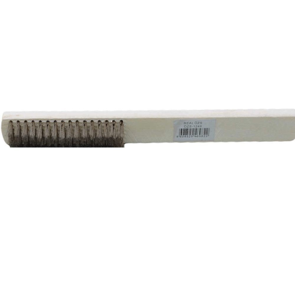 Metal Telli Fırça Ahşap Saplı Pas Kir Sökme Temizleme Fırçası Bx40