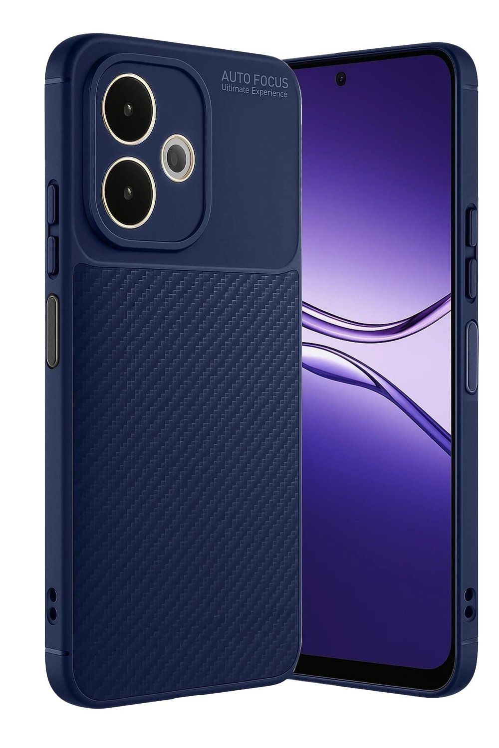 Mey İthalat®   A5 Pro 4G Kılıf Auto Focus Karbon Kapak - Lacivert