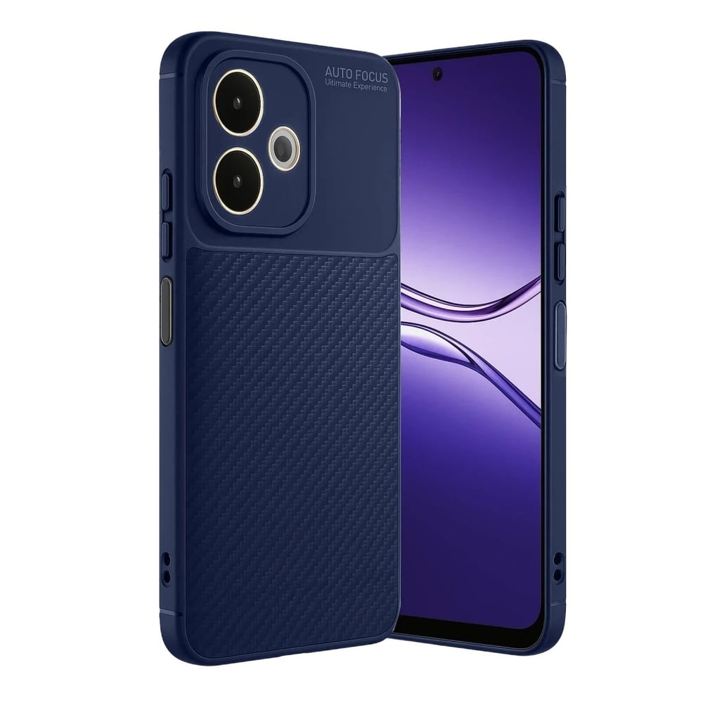 Mey İthalat®   A5 Pro 4G Kılıf Auto Focus Karbon Kapak - Lacivert