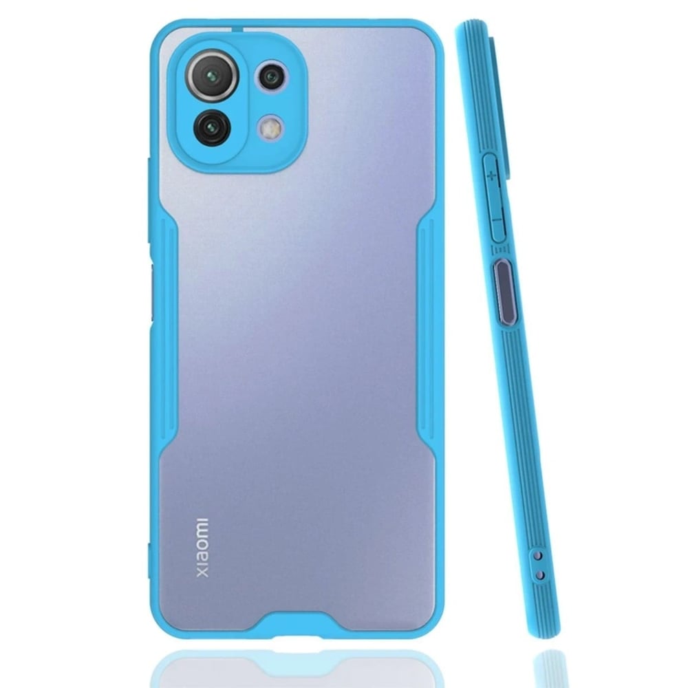 Mey İthalat®   Mİ 11 Lite Kılıf Platin Silikon - Mavi