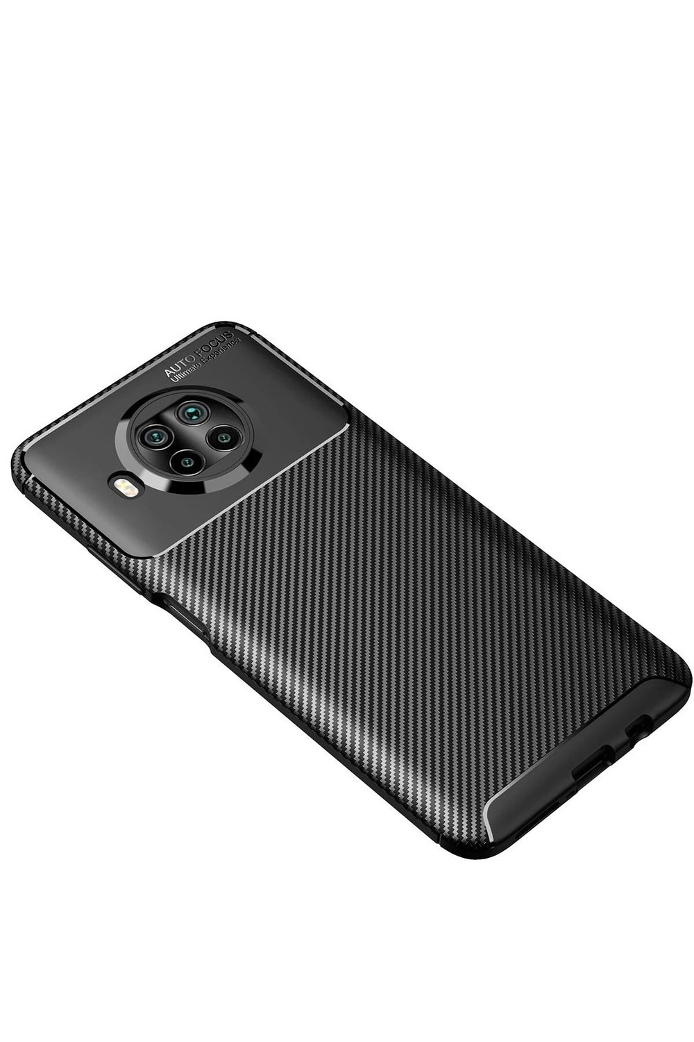 Mey İthalat®   Mi 10T Lite Kılıf Auto Focus Karbon Kapak - Siyah